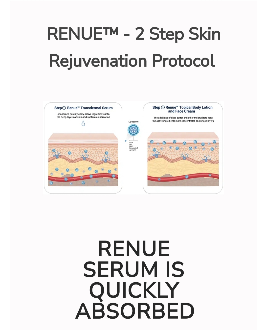 [RENUE] RENUE™ Face Serum with Methylene Blue Liposomal Glutathione, Vitamin C (NAD+, NMN & NR